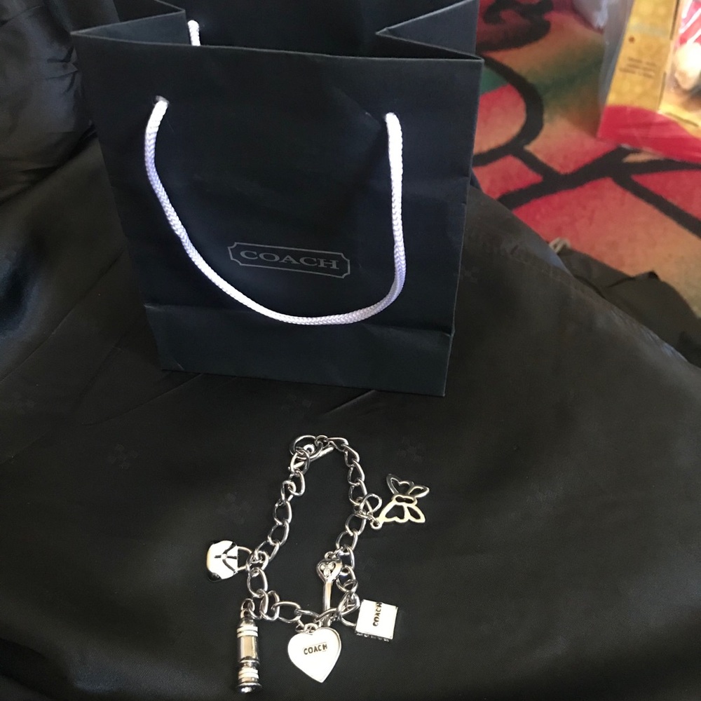 Silver and Creme Coach Bracelet